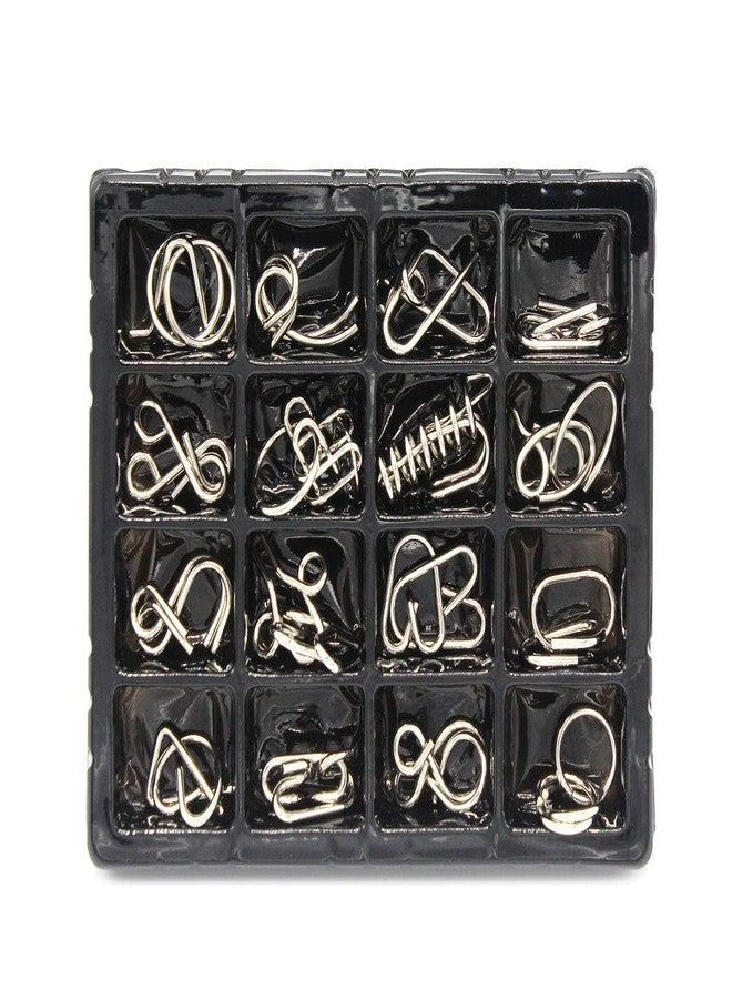 Qwick Click Brain Teasers Metal Wire Puzzle - Assorted Disentanglement Puzzles for Gifts, Party Favors, Prizes - IQ Puzzle Unlock Interlock Toys (16 Pc), Kid - Image 3